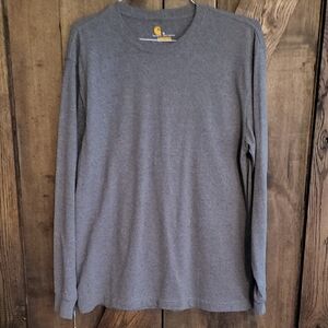 Carhart Heather Gray Long Sleeve Tee Soft Cotton Blend Casual